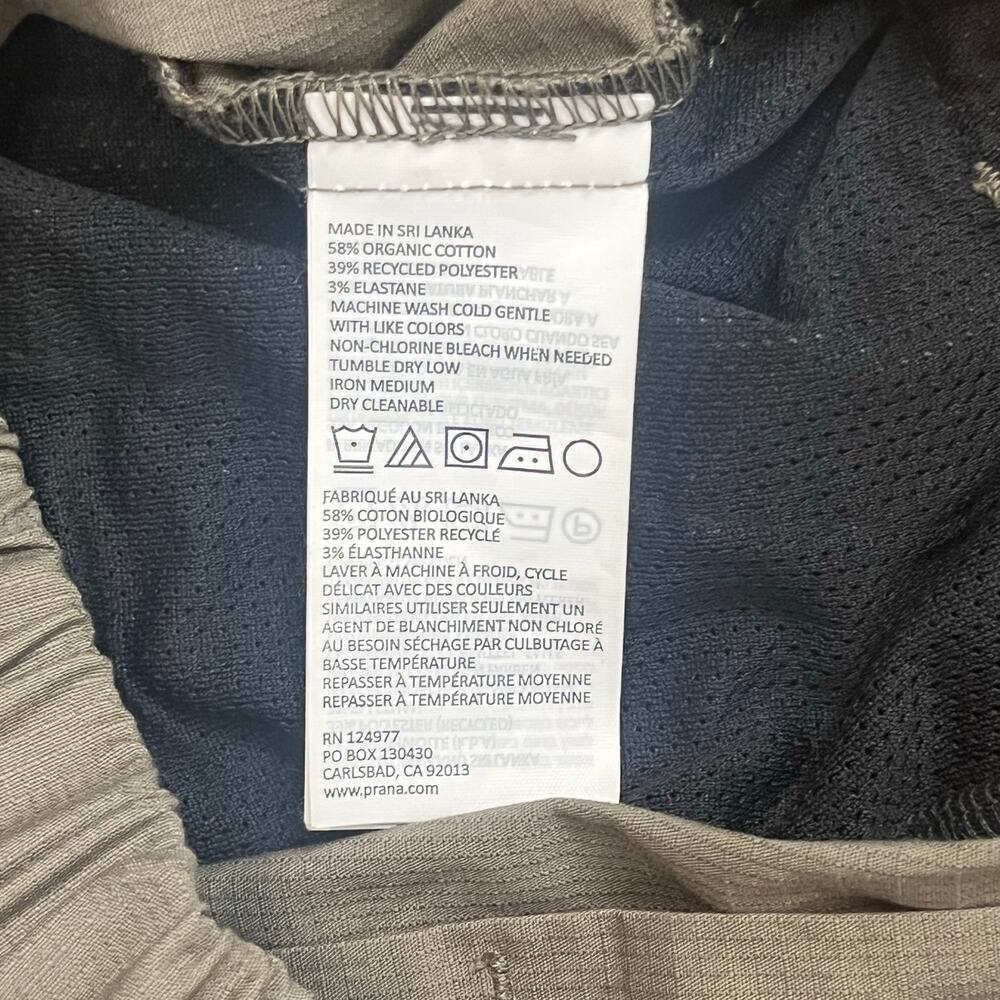 PrAna Double Peak All Around Pants Sz 4 Olive Organic Cotton Ripstop Travel EUC - Picture 9 of 16